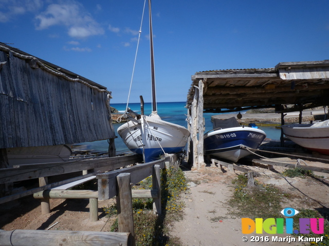 FZ027161 Boat sheds Caló de Sant Agustí, Formentera